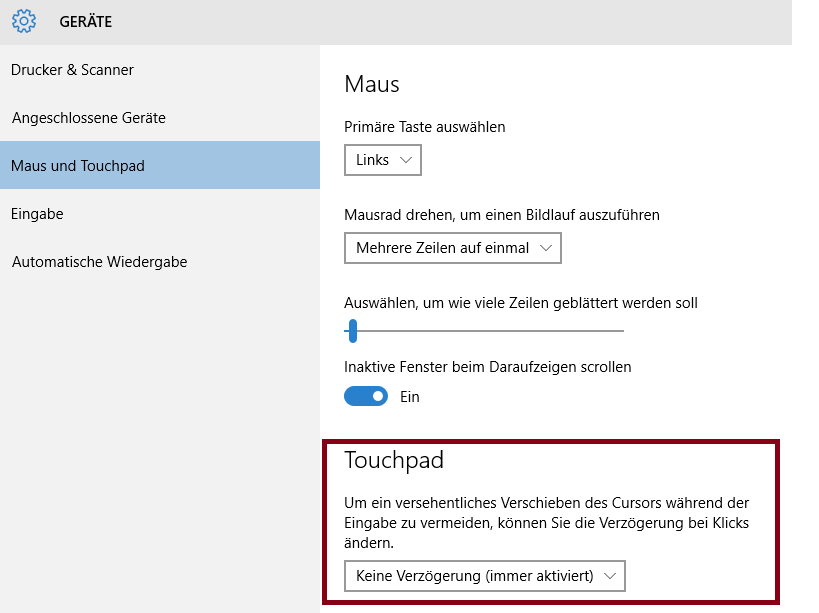Windows 8.1 тачпад