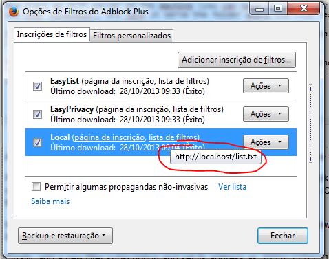 Browser addons