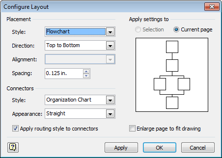 Visio2007 Настройка требуемого макета