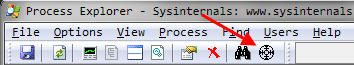 Process Explorer CrossHair