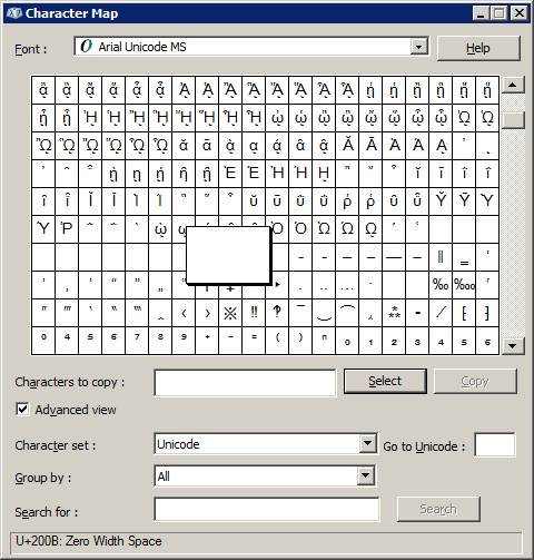 CharMap