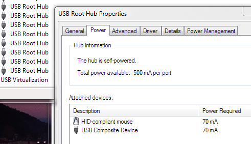 Свойства корневого USB-концентратора