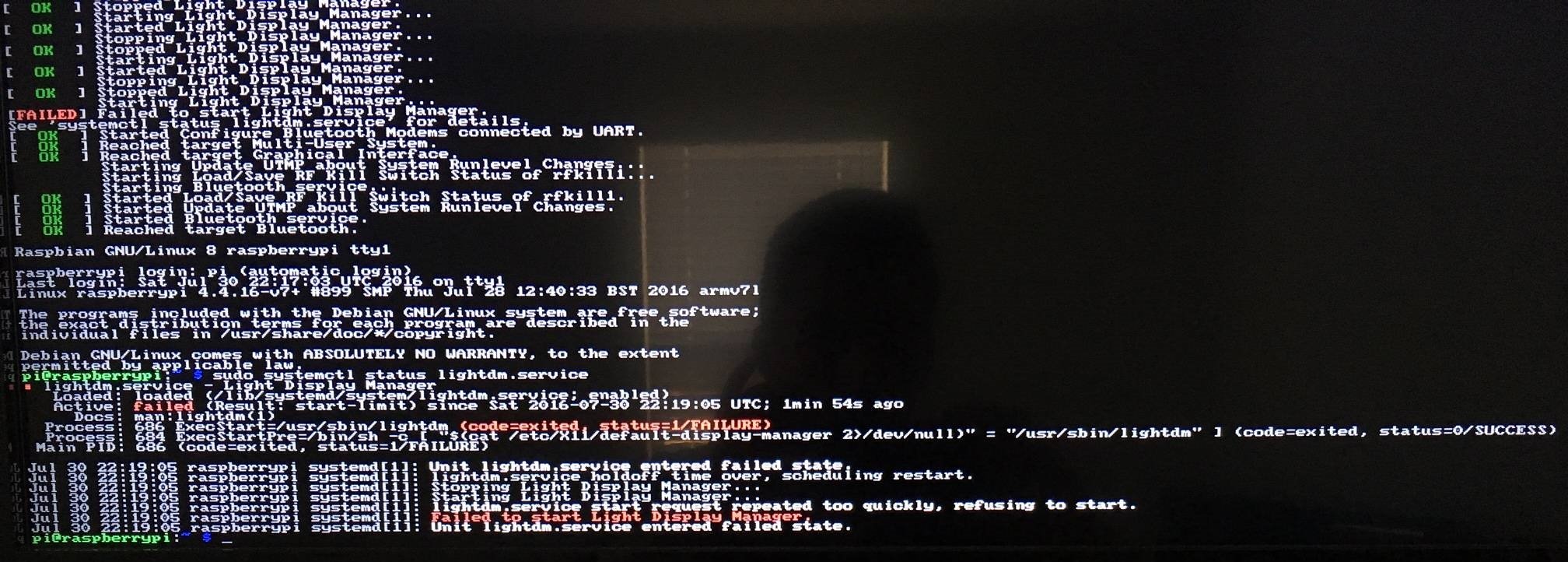 Failed display manager. Linux Boot failed. Linux failed Boot Error. Linux подсветка в терминале. Linux failed to Boot.