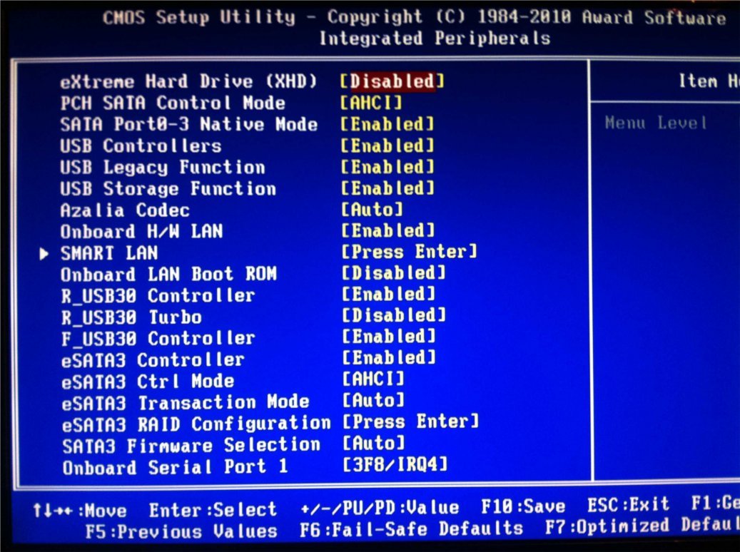 Снимок BIOS P67A-UD4