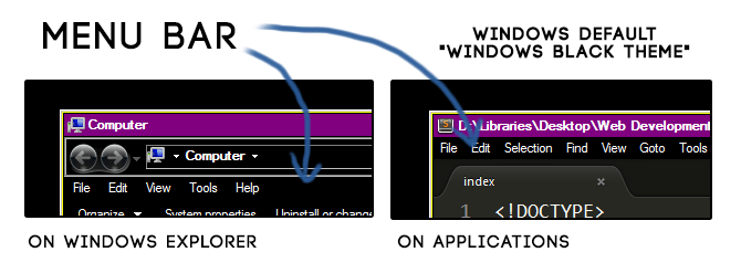 Как открыть виндовс бар. Menu Bar Windows. Menu moving Bar Windows. Change Color of menu Bar Explorer. Menu Panel.