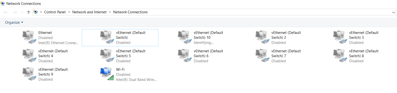 Как удалить навсегда windows. Vethernet default switch как удалить.