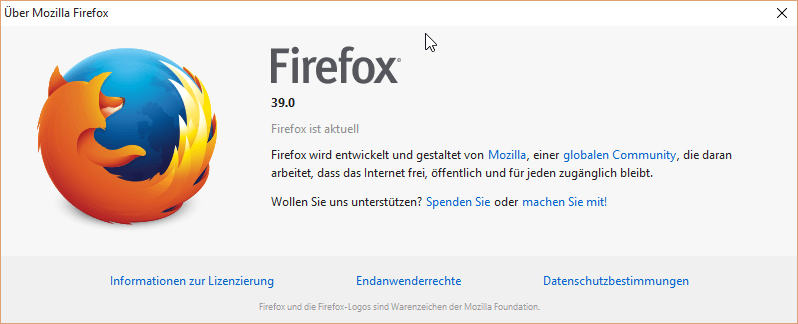 версия Firefox