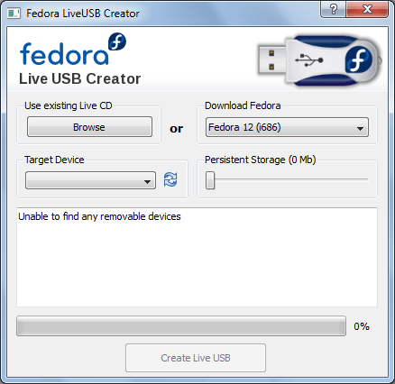 LiveUSB Creator не видит устройство