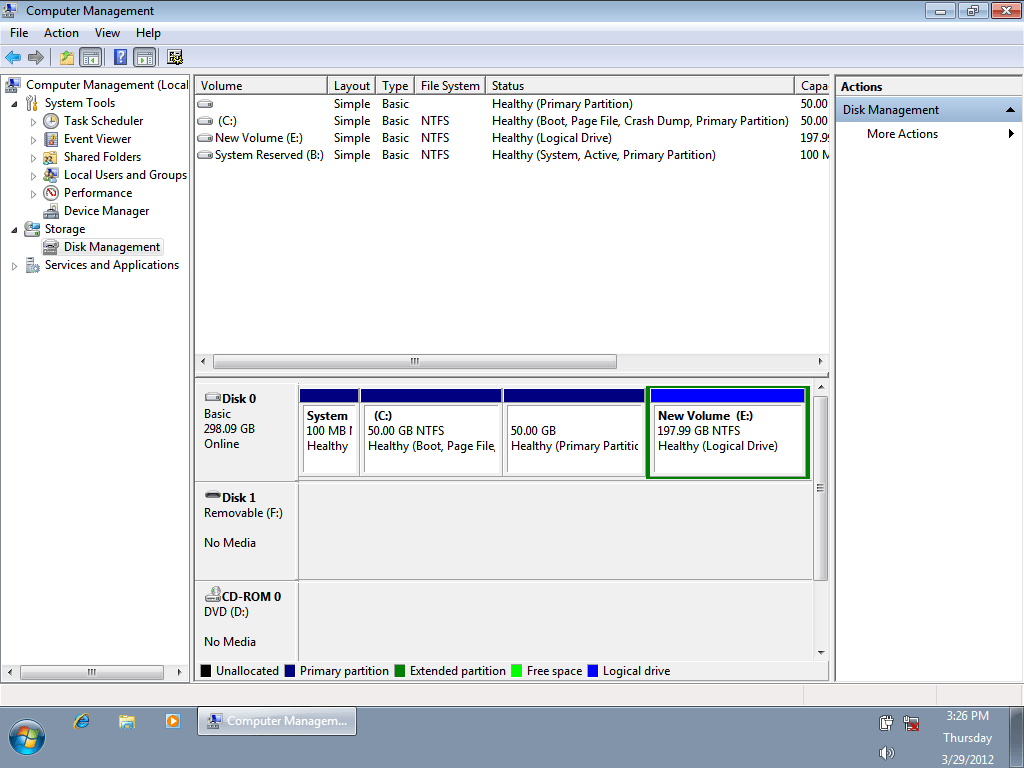 Управление дисками Windows
