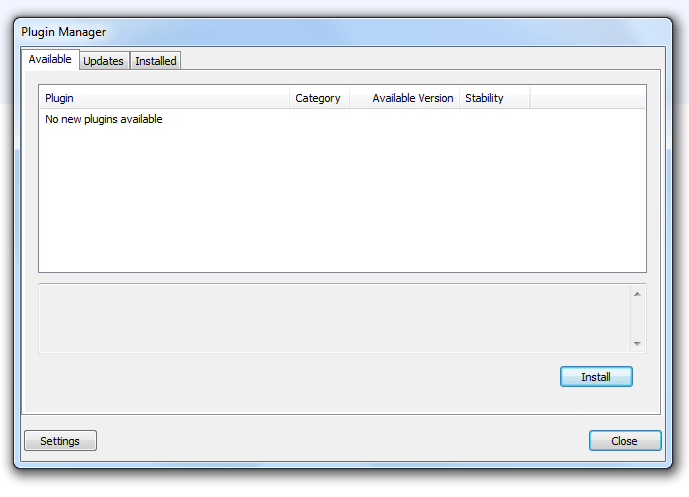 Available plugins