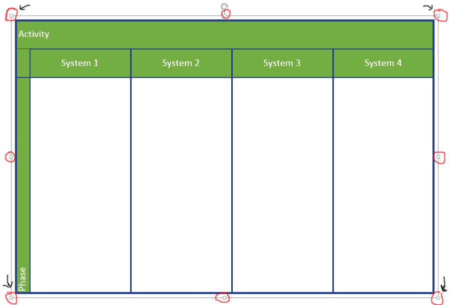 Visio 2013 изменить размер диаграммы в равной степени