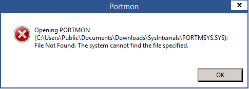 PortMon - не могу найти PORTMSYS.SYS