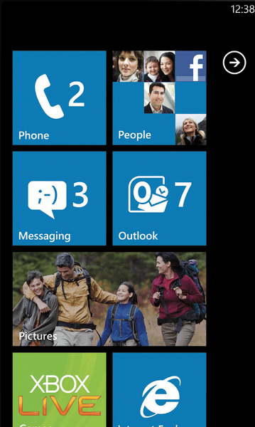 снимок экрана Windows Phone