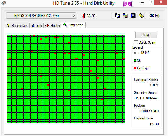 HD Tune Error Scan