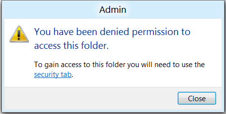 Вам было отказано в доступе к этой папке