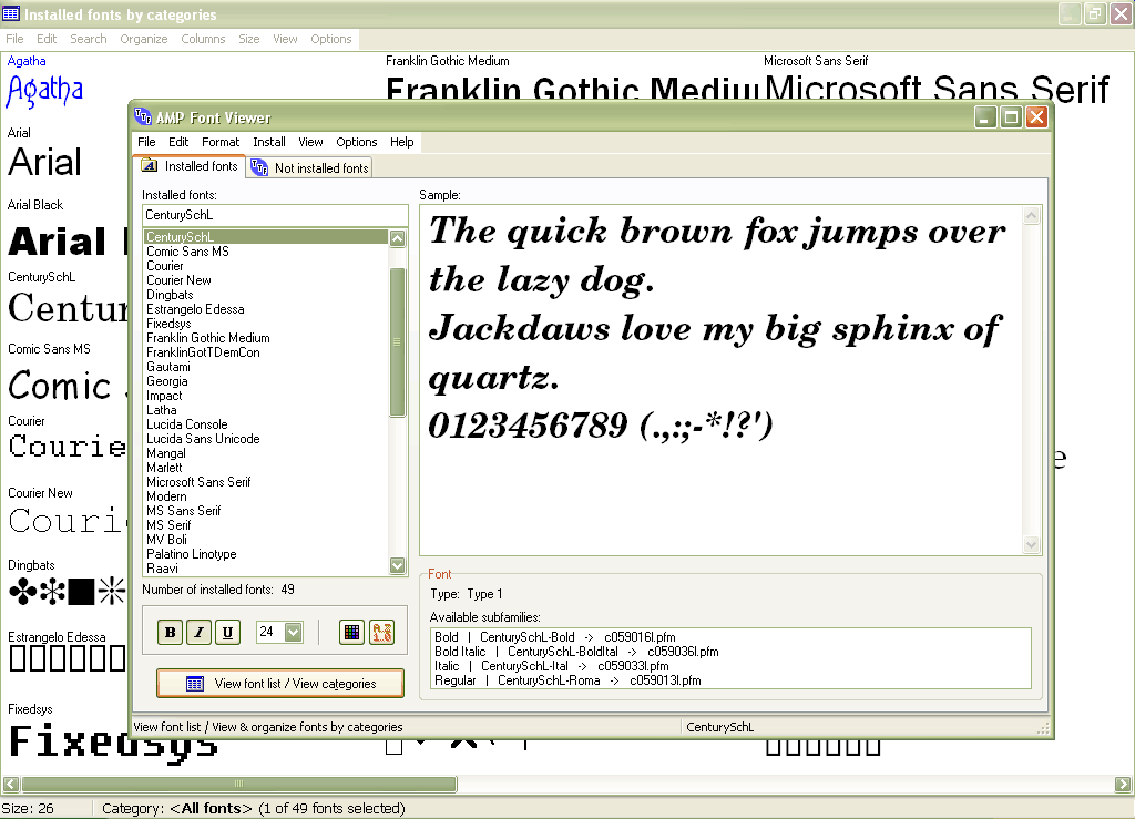 Font viewer