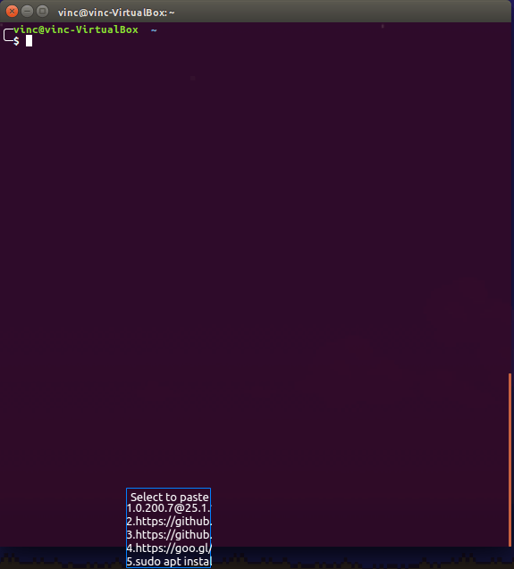 Ctrl + точка с запятой в терминале Ubuntu