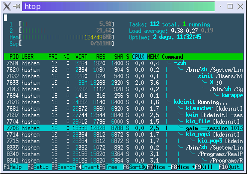 скриншот htop