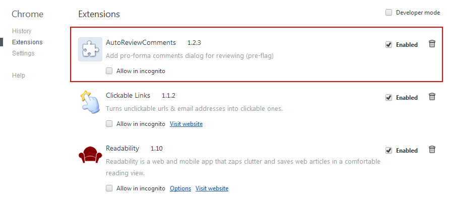 AutoReviewComments Userscript