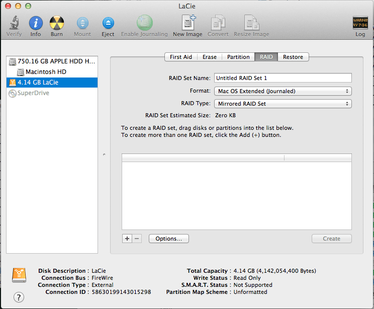 Mac OSX Disk Utility поврежден диск