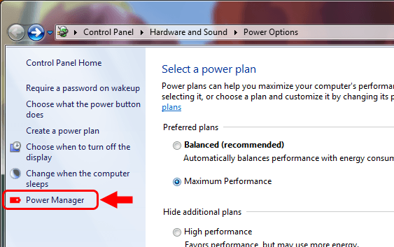 Windows Power Manager